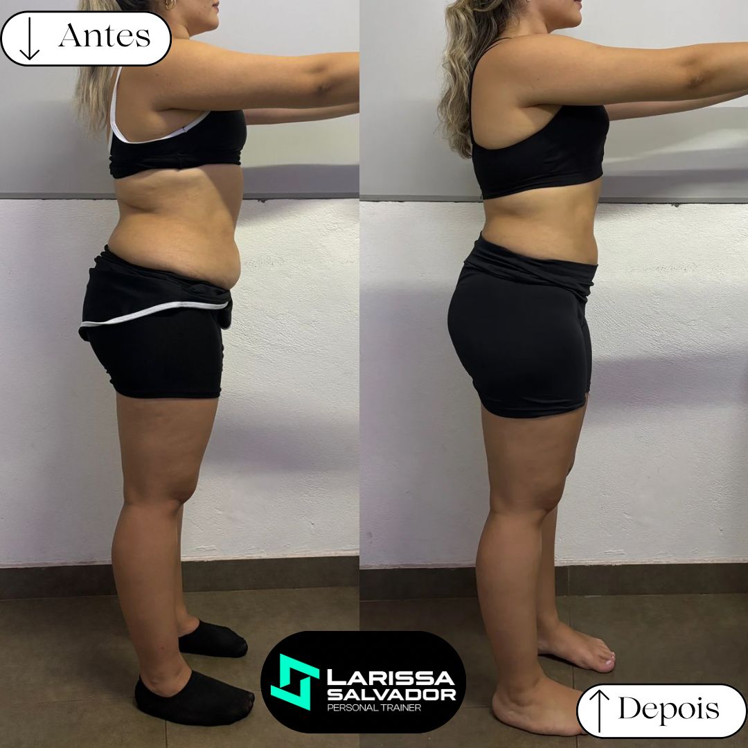 Antes e depois — 3 meses de treinamento