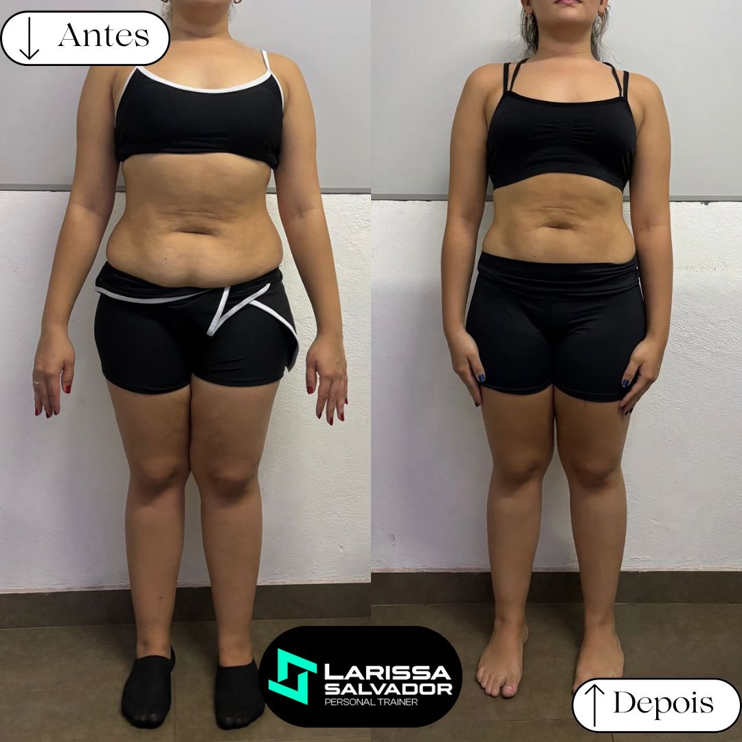 Antes e depois — 3 meses de treinamento